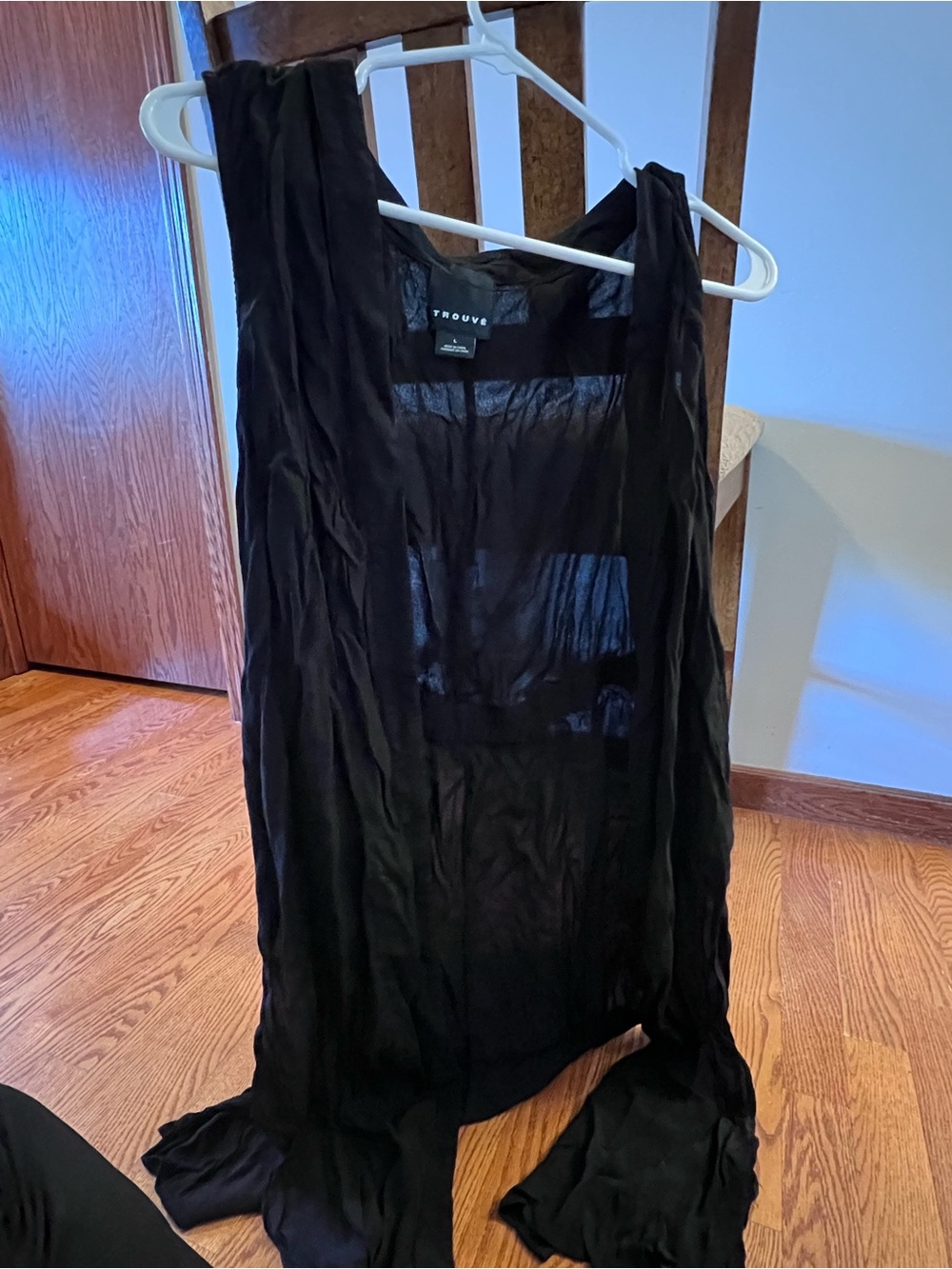 Trouvé Black Sheer Sleeveless Vest